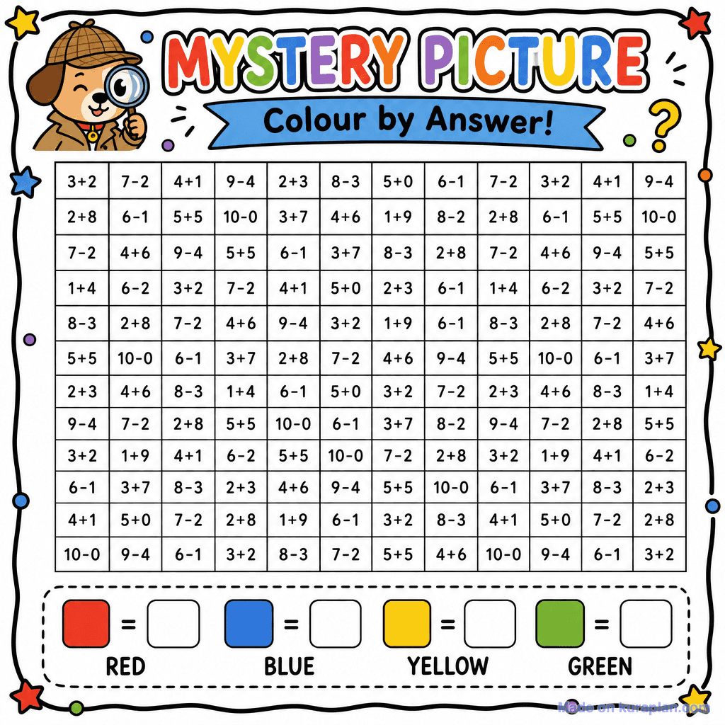 Mystery Picture Colour-by-Number
