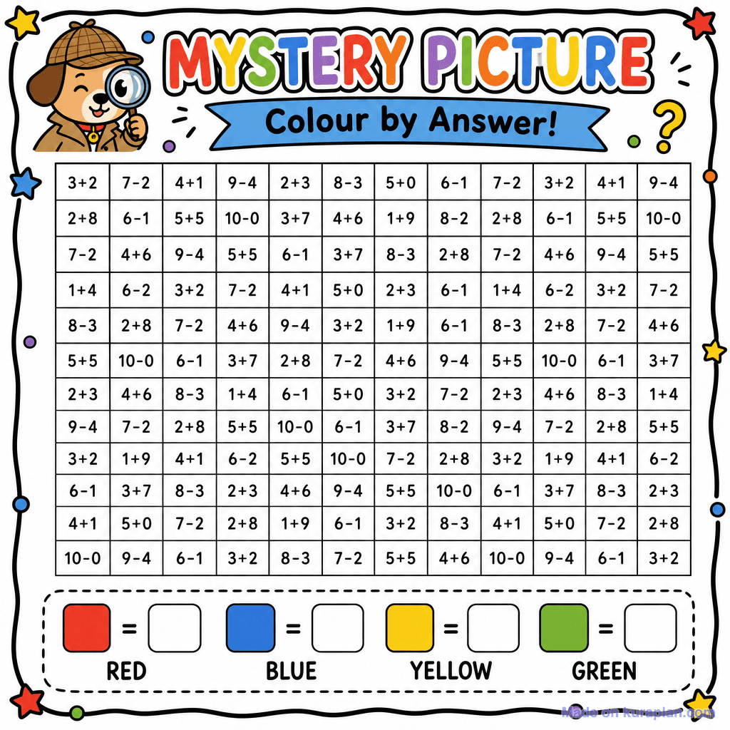 Mystery Picture Colour-by-Number
