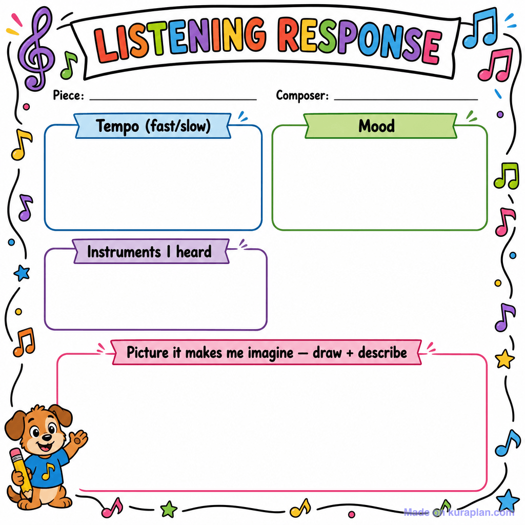 Listening Response Sheet