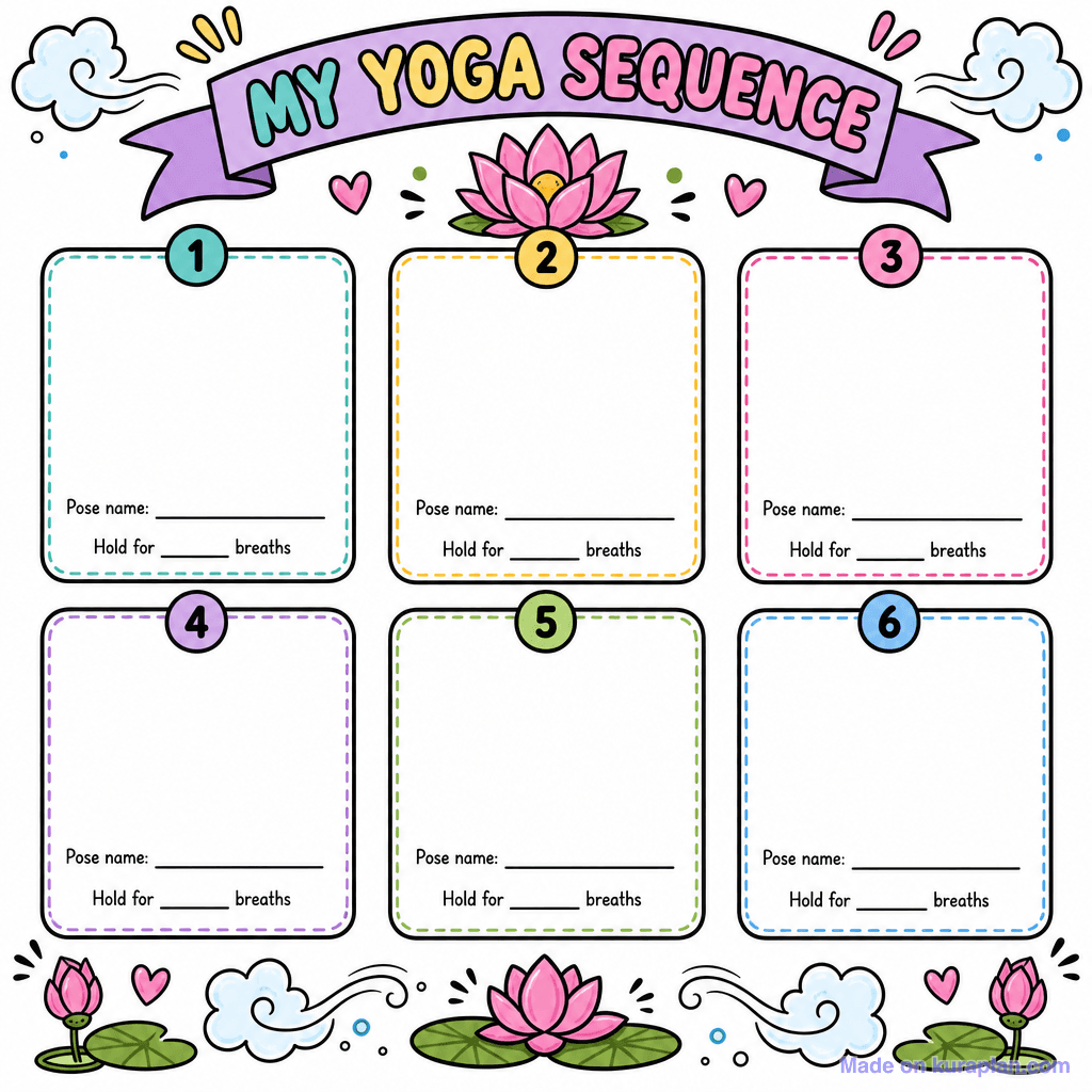 Yoga Pose Chart Blank