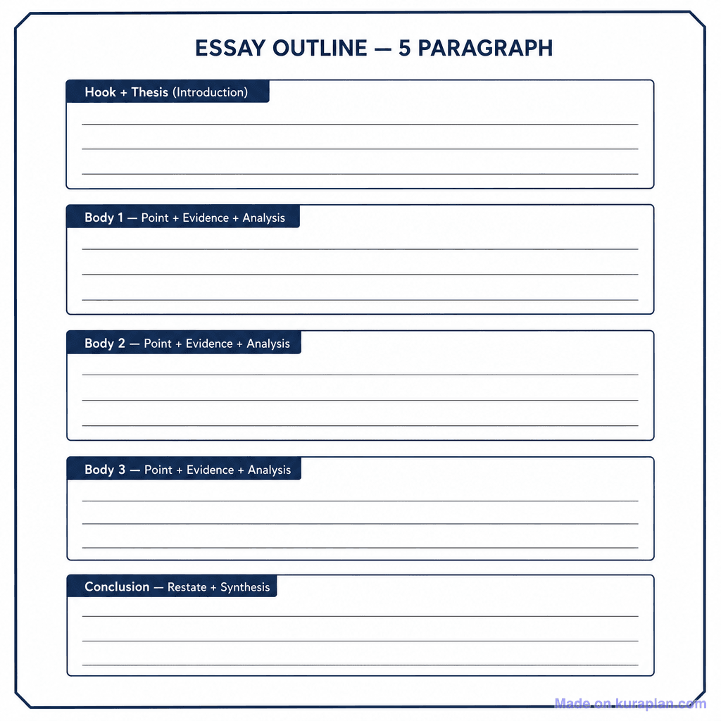 5-Paragraph Essay Outline