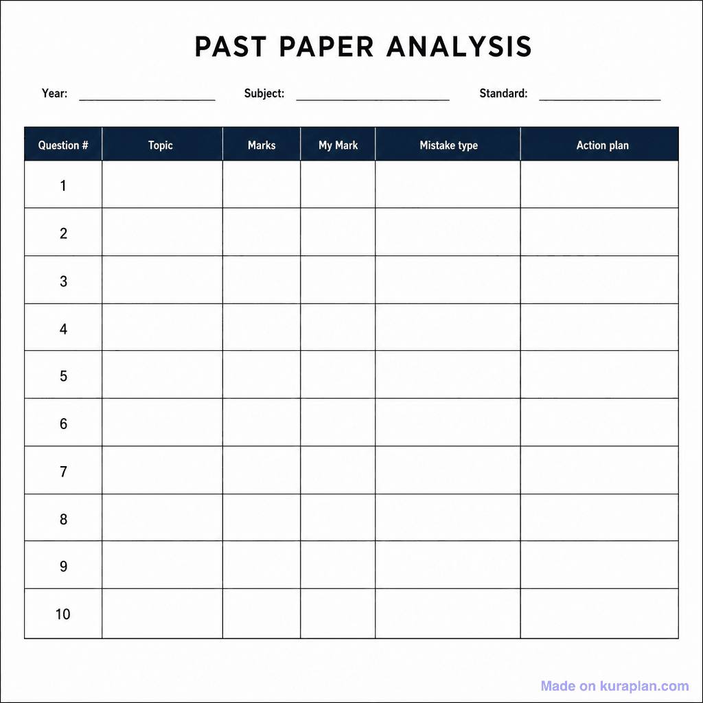 Past Paper Analysis Grid