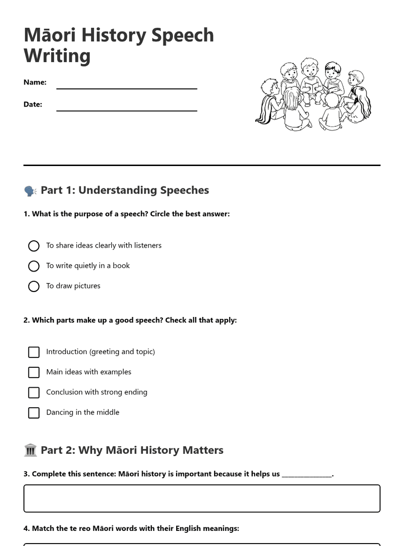 Māori History Speech Writing