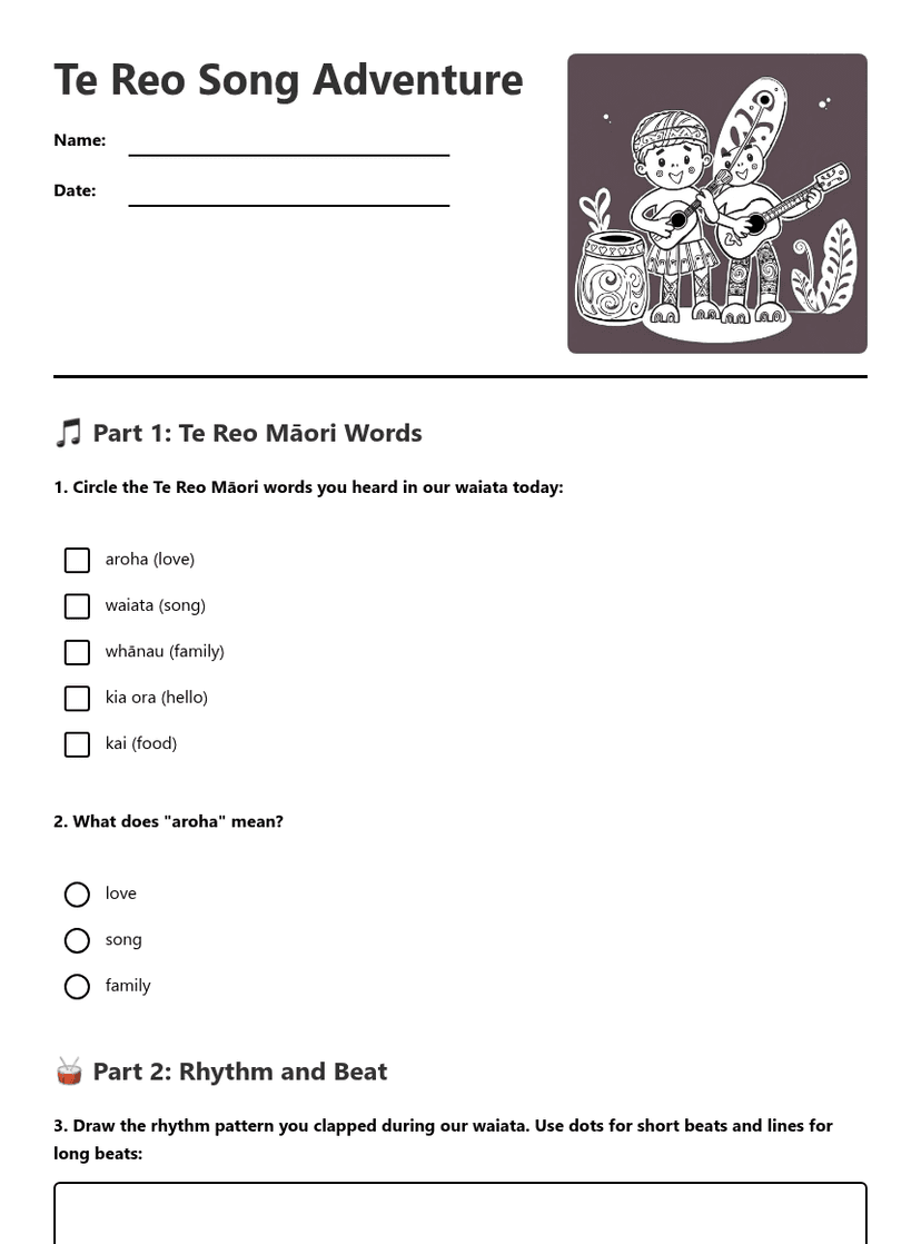Te Reo Song Adventure