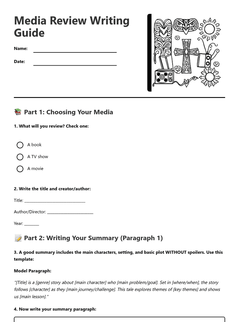 Media Review Writing Guide