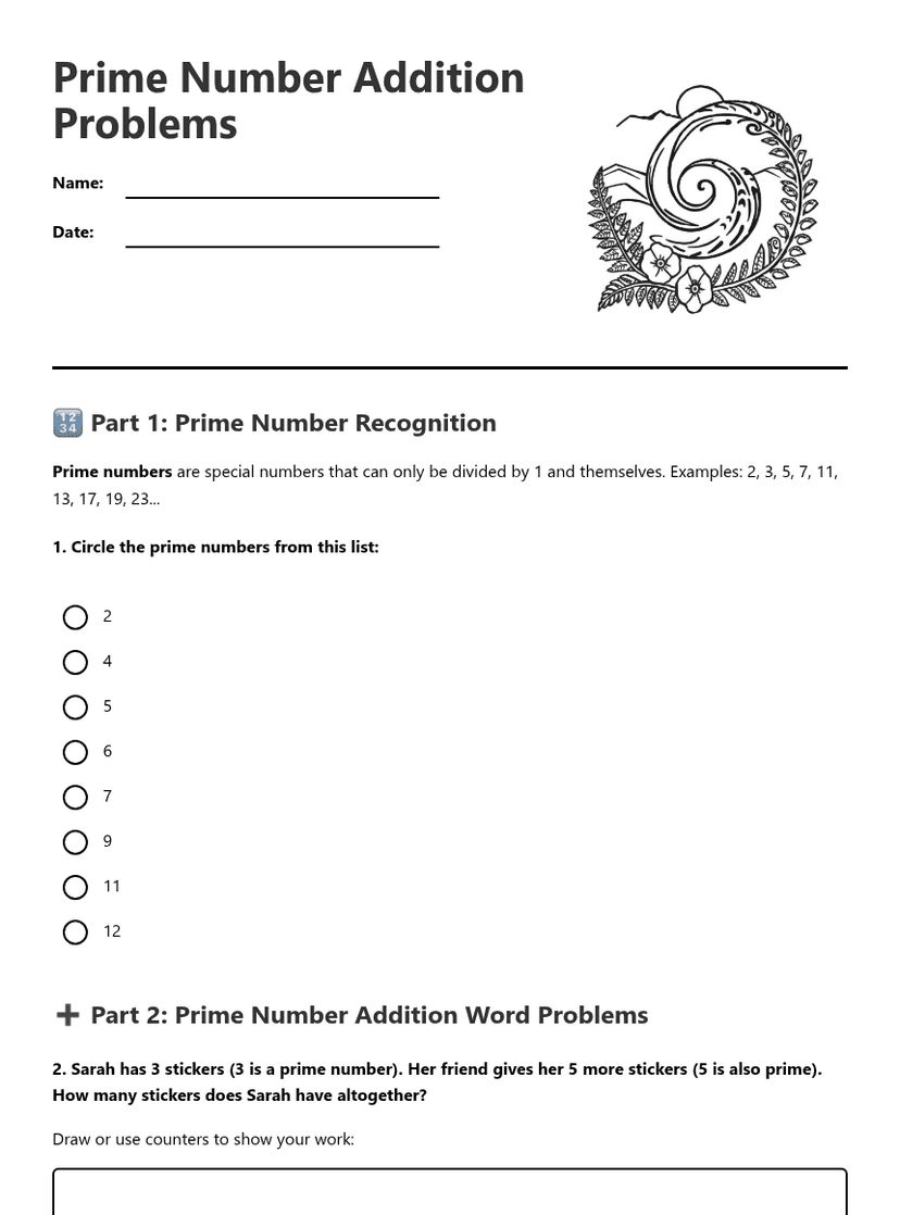 Prime Number Addition Problems