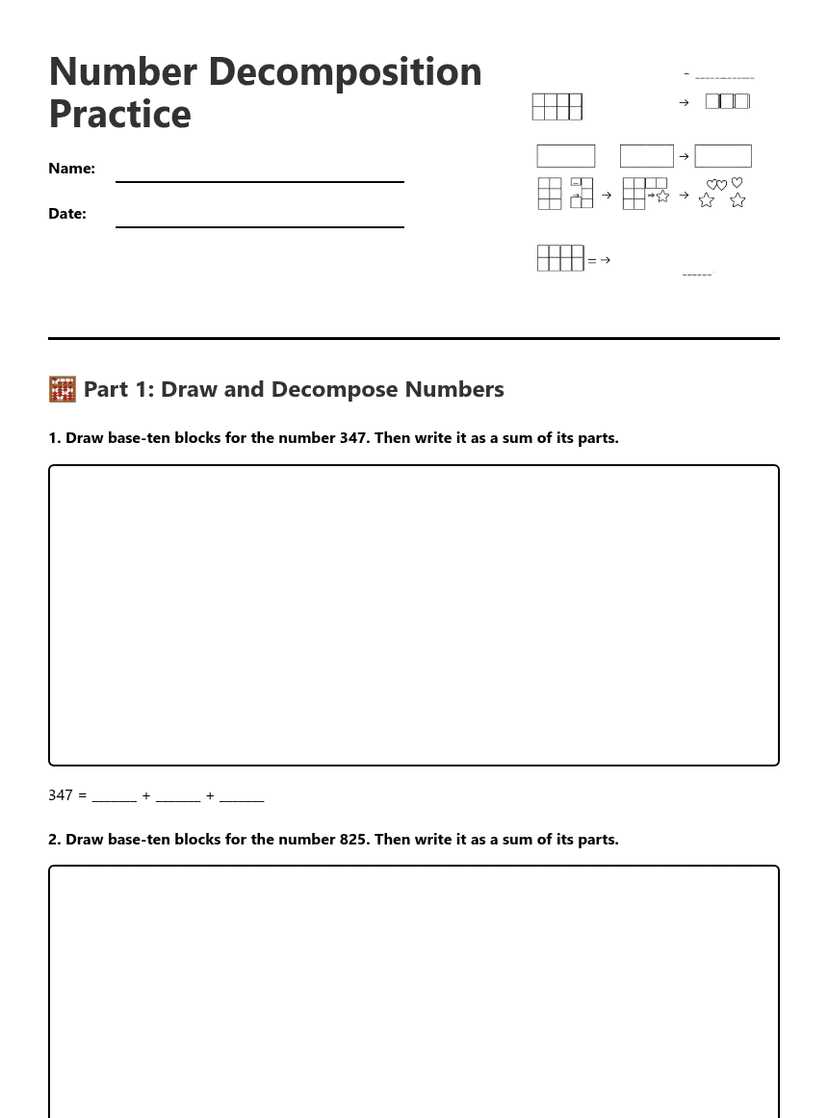 Number Decomposition Practice