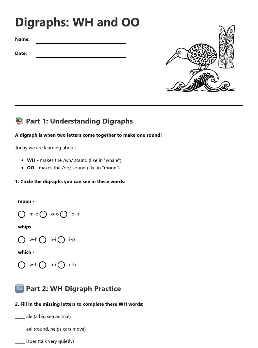 Digraphs: WH and OO