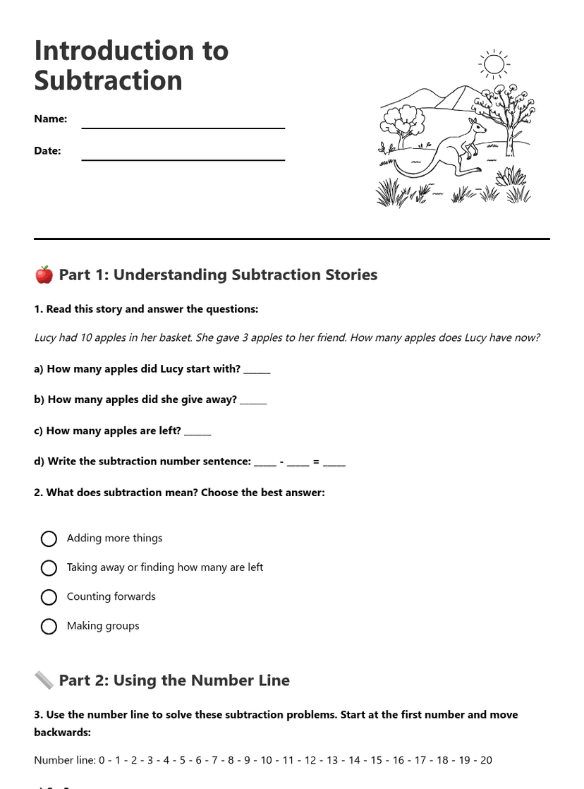 Introduction to Subtraction
