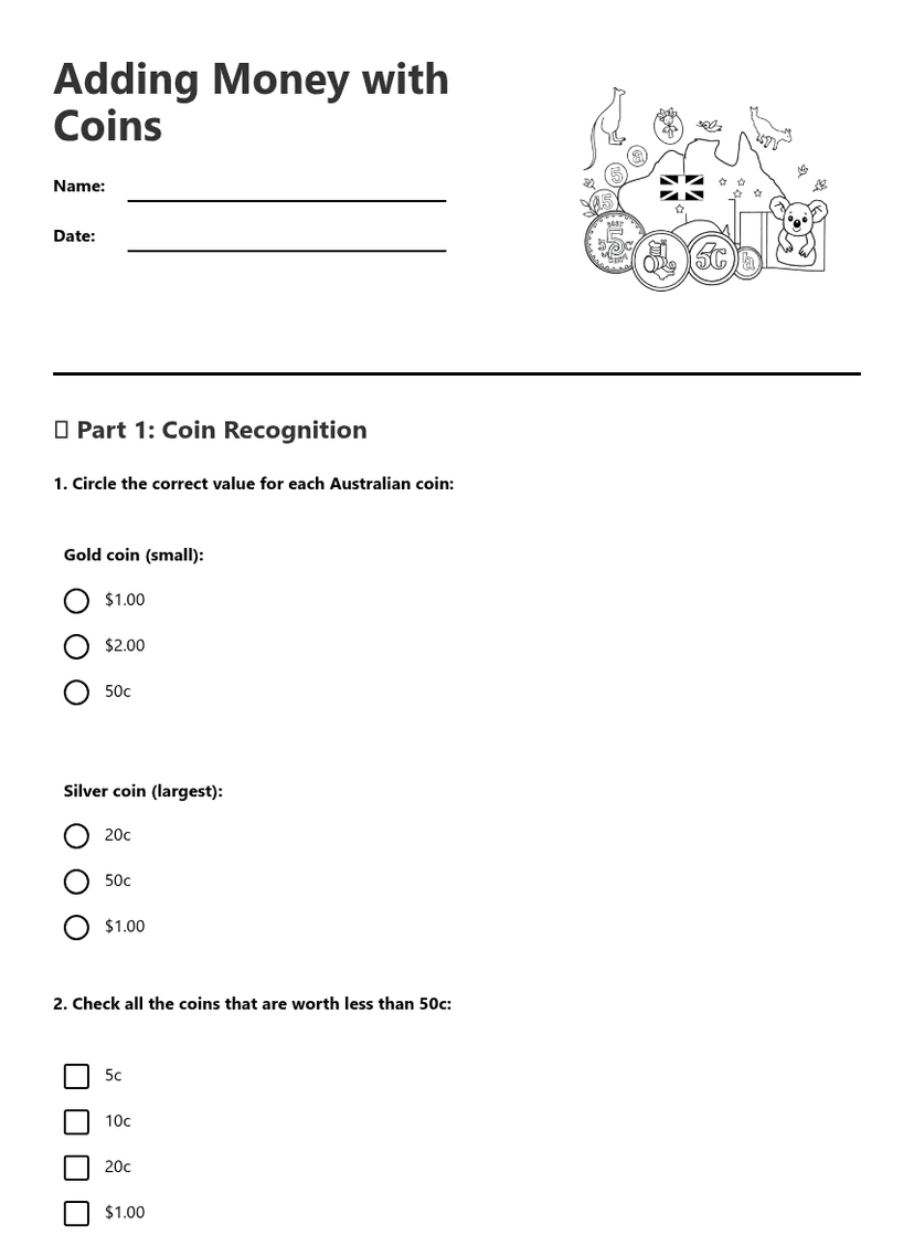 Adding Money with Coins