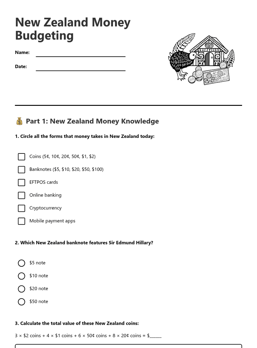 New Zealand Money Budgeting
