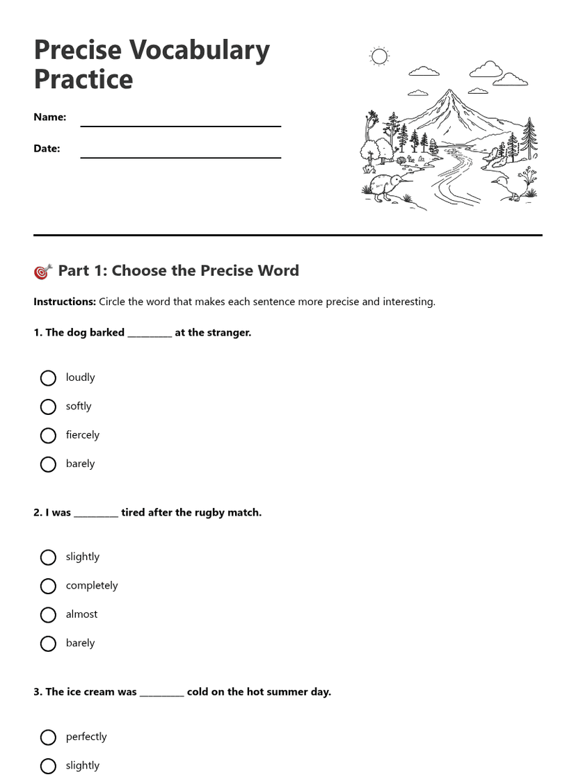 Precise Vocabulary Practice