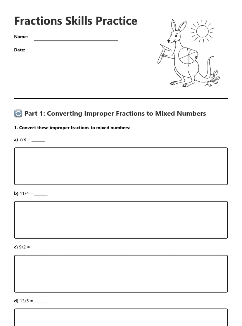 Fractions Skills Practice