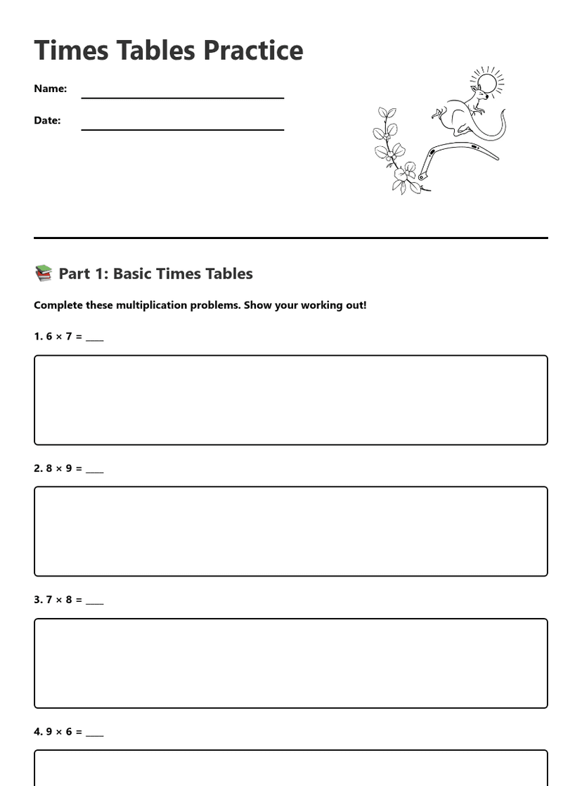 Times Tables Practice