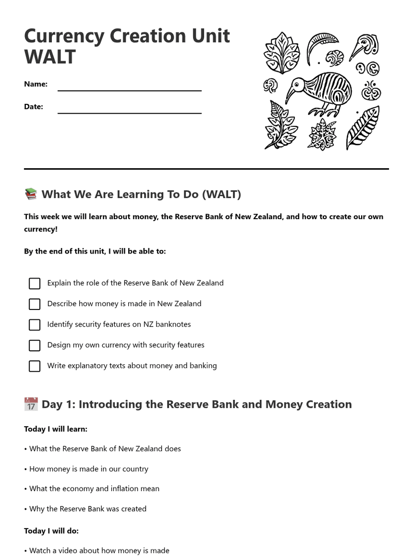 Currency Creation Unit WALT
