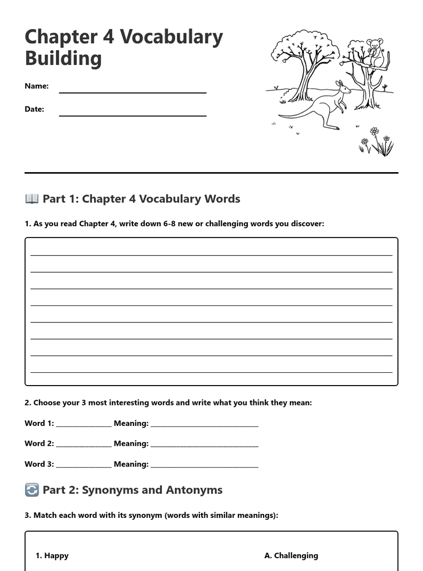 Chapter 4 Vocabulary Building