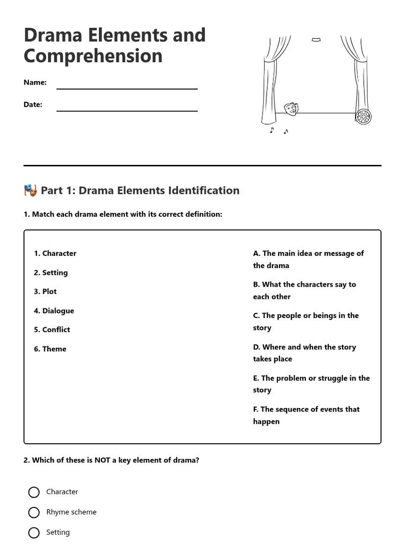 Drama Elements and Comprehension