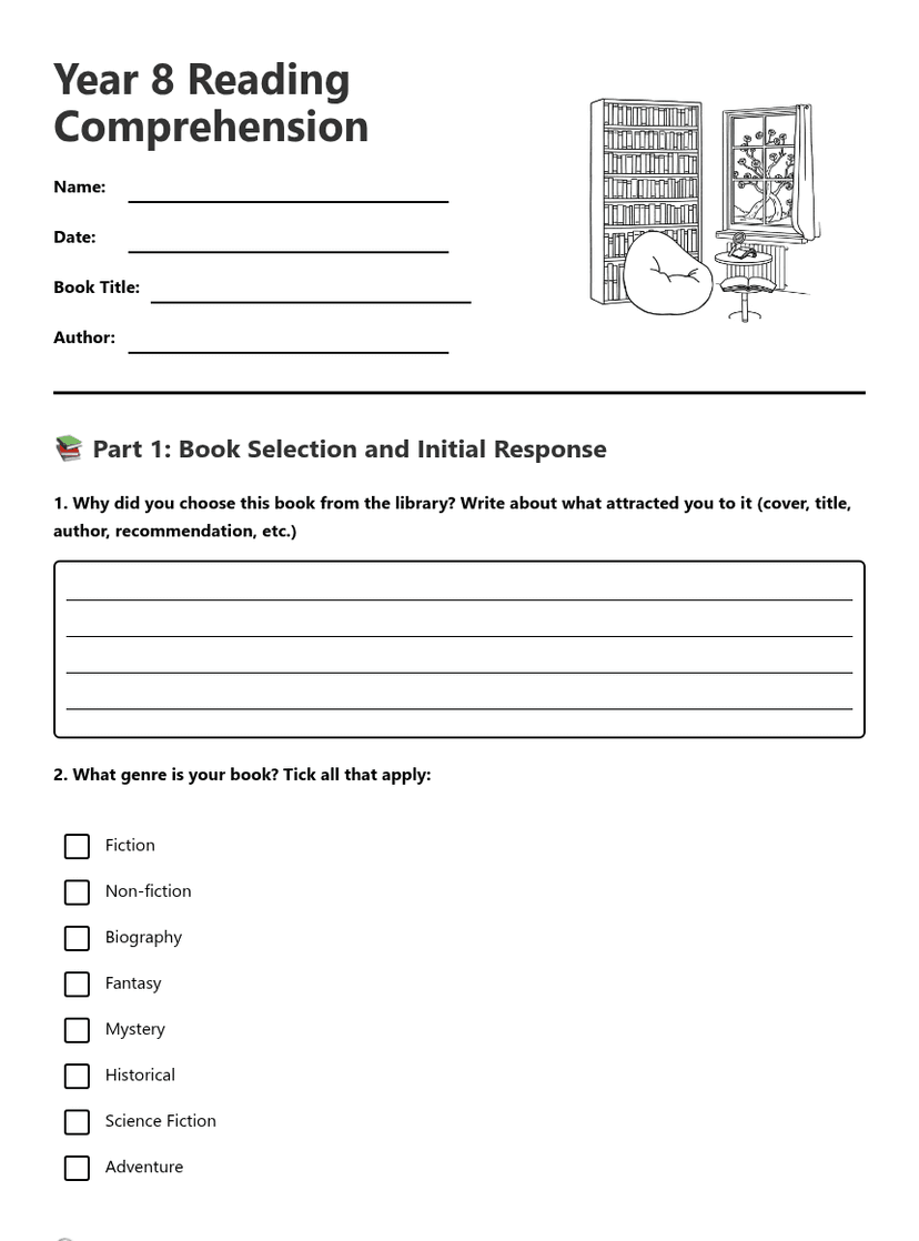 Year 8 Reading Comprehension