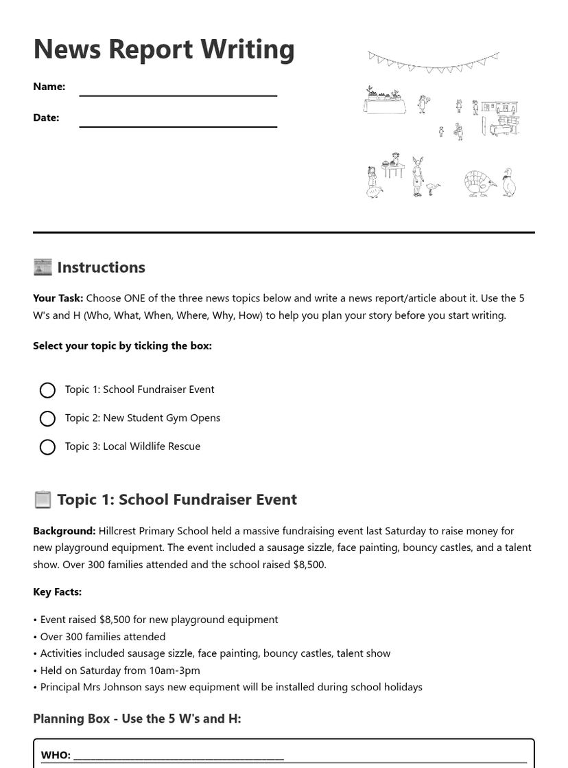 News Report Writing