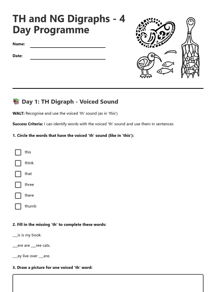 TH and NG Digraphs