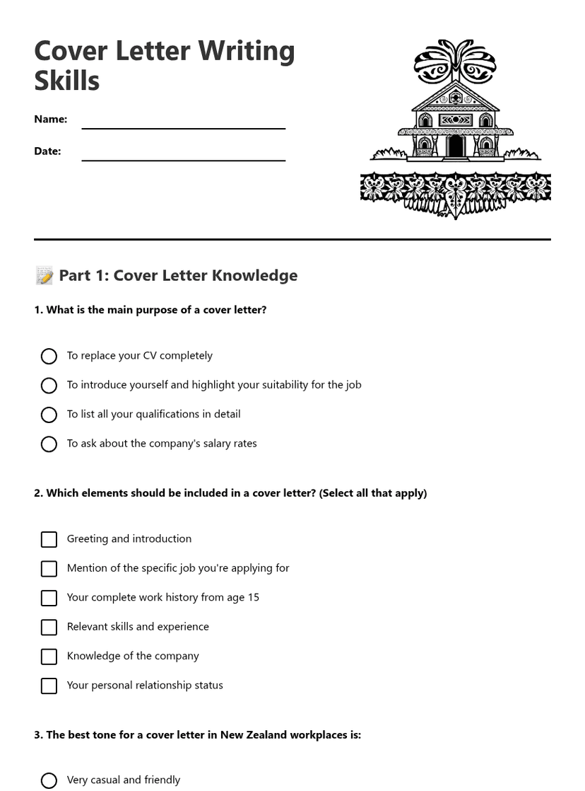 Cover Letter Writing Skills