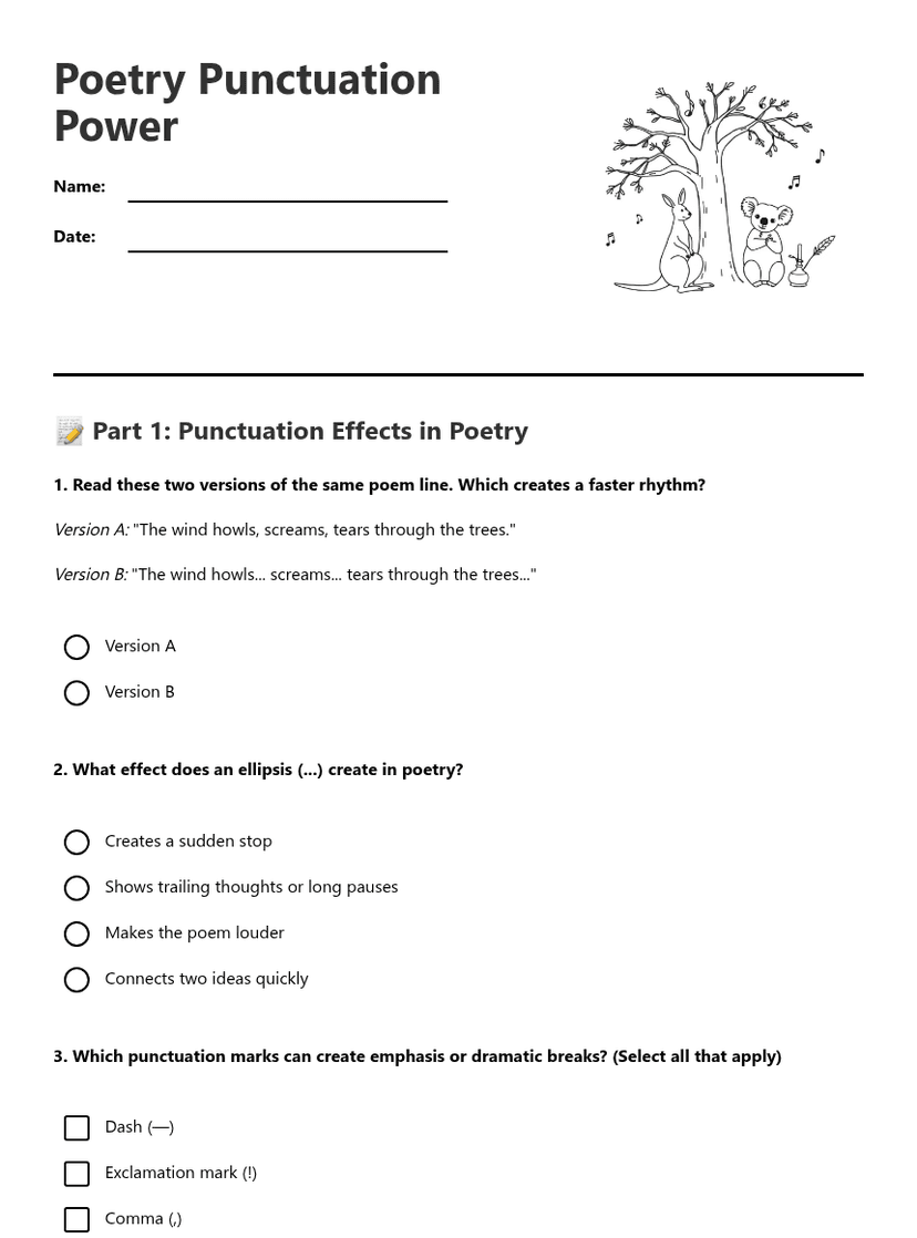 Poetry Punctuation Power