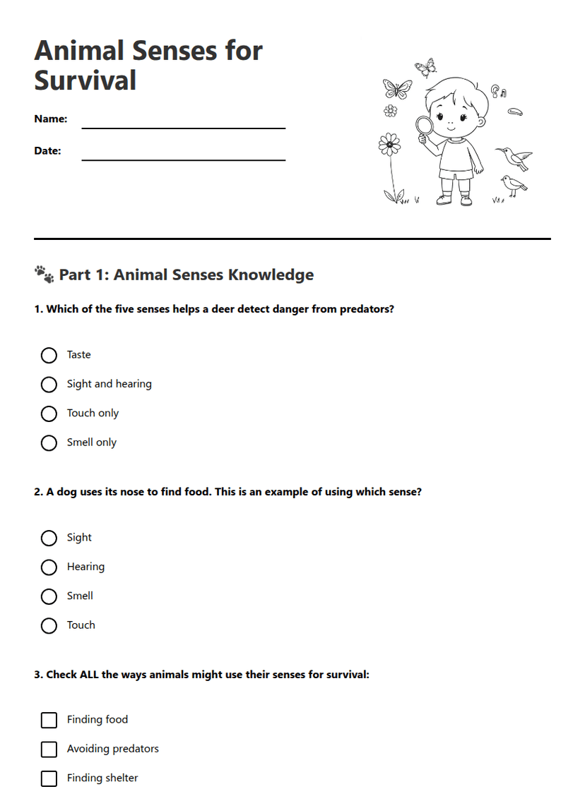 Animal Senses for Survival