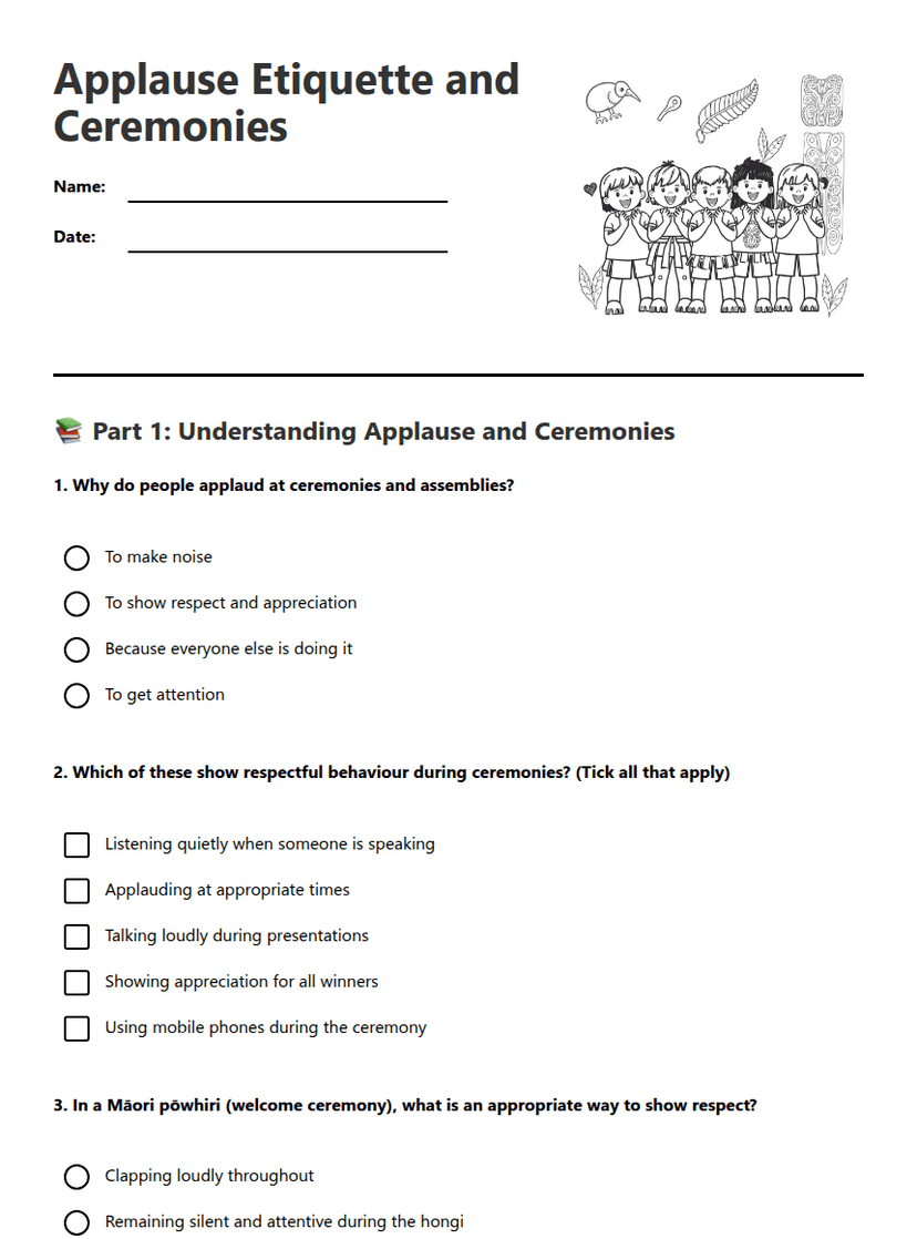 Applause Etiquette and Ceremonies