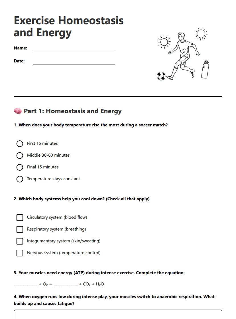 Exercise Homeostasis and Energy