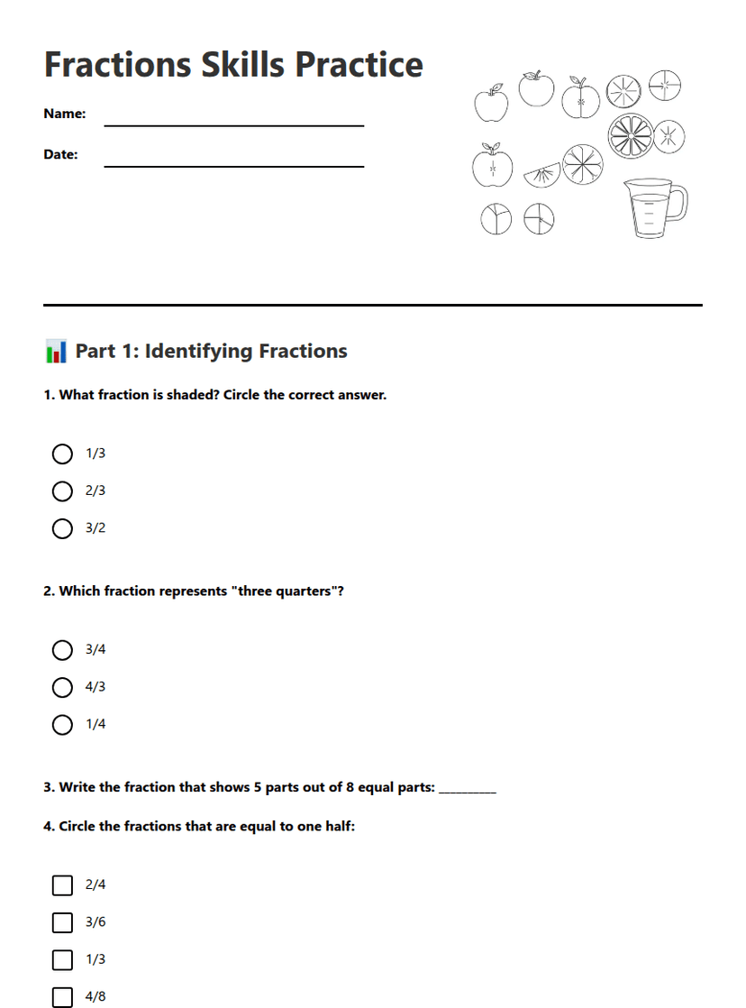 Fractions Skills Practice