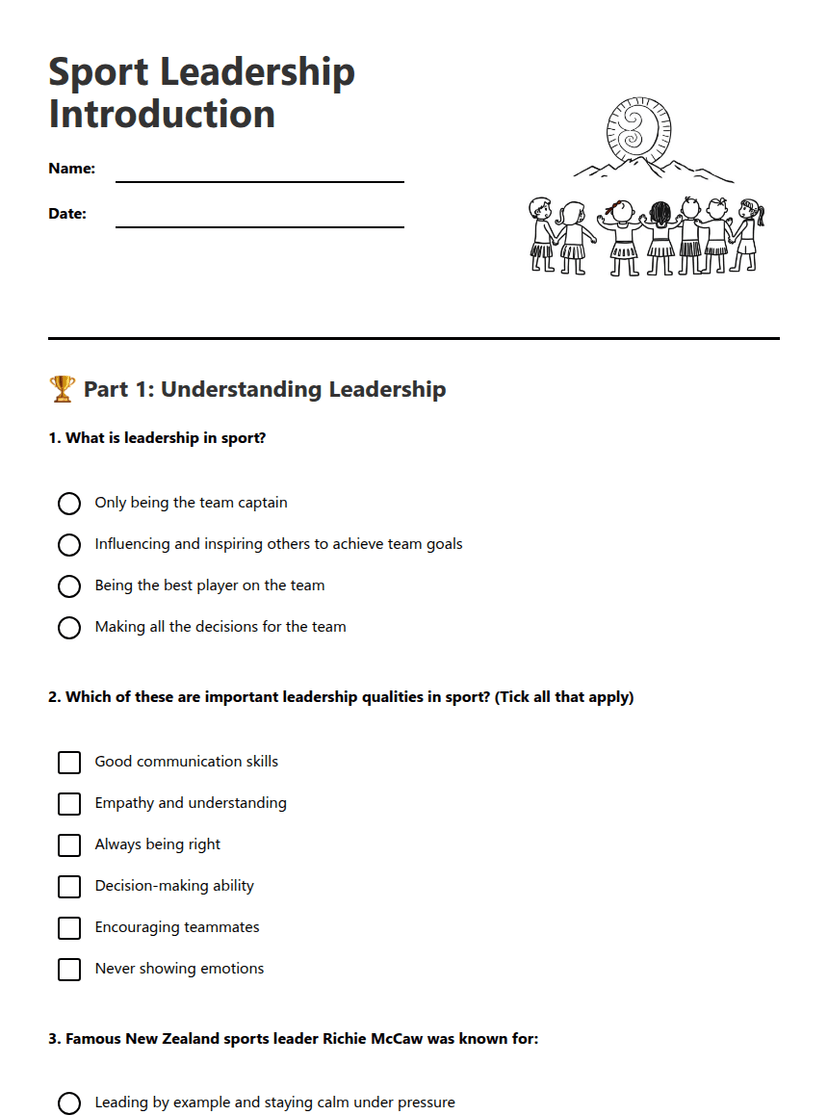 Sport Leadership Introduction