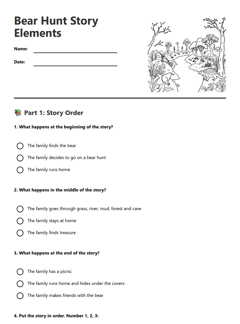 Bear Hunt Story Elements